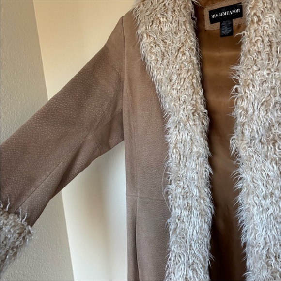 Free People Vintage Misdemeanor Penny Lane Long Leather Fur Coat - Picture 6 of 13